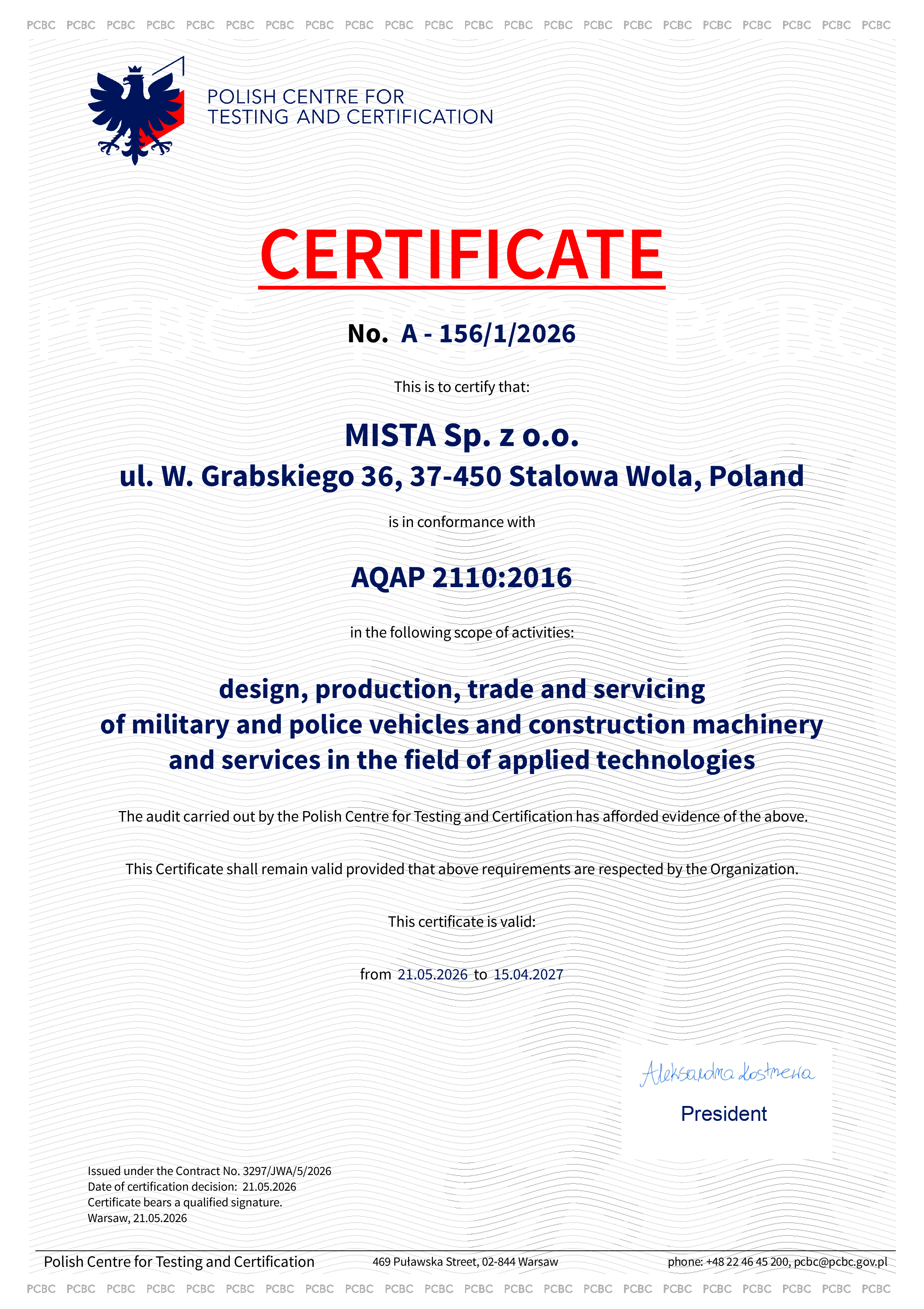 aqap2110 2026 mista cert. ang sign